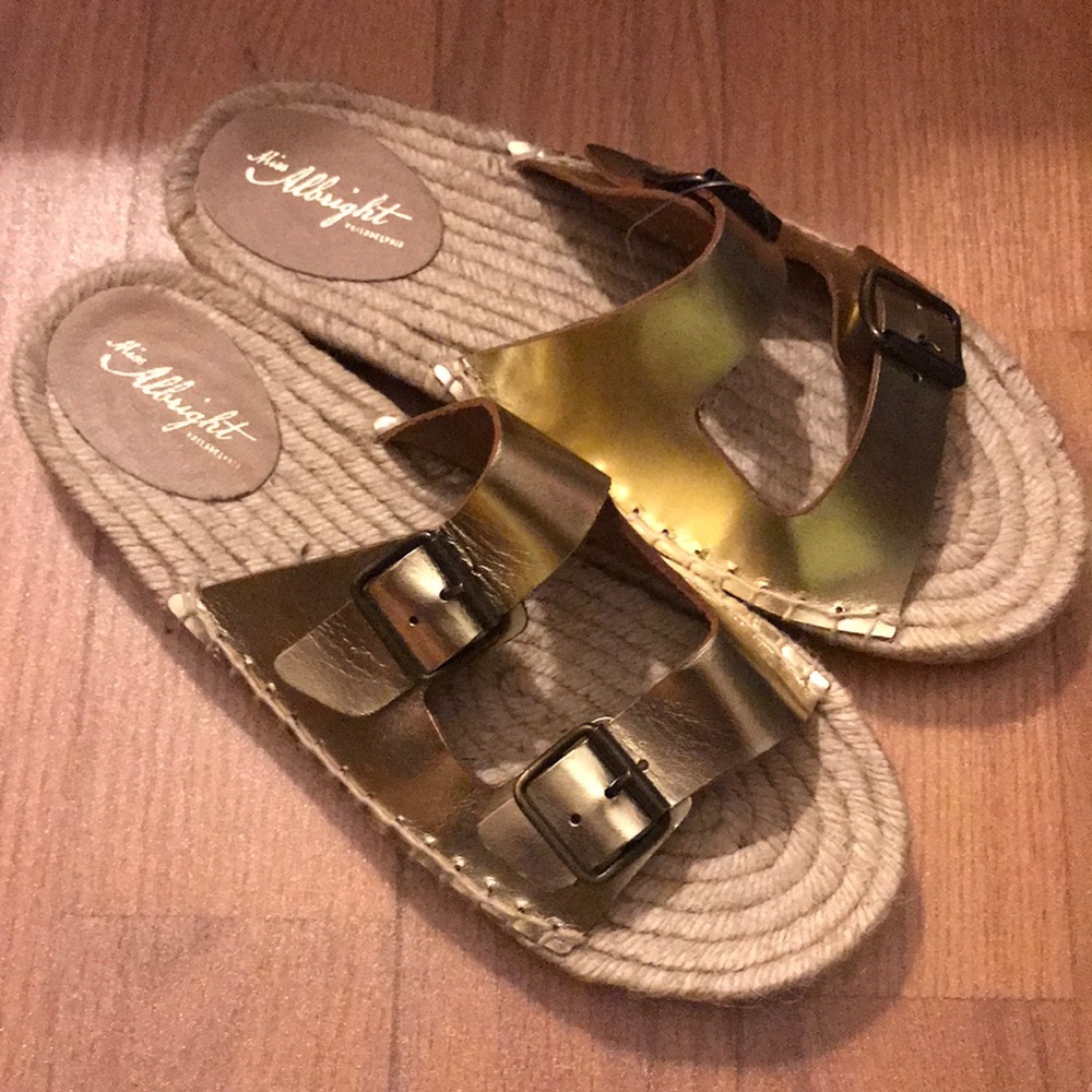Gold Gladiator espadrille sandals Size 38 (8)